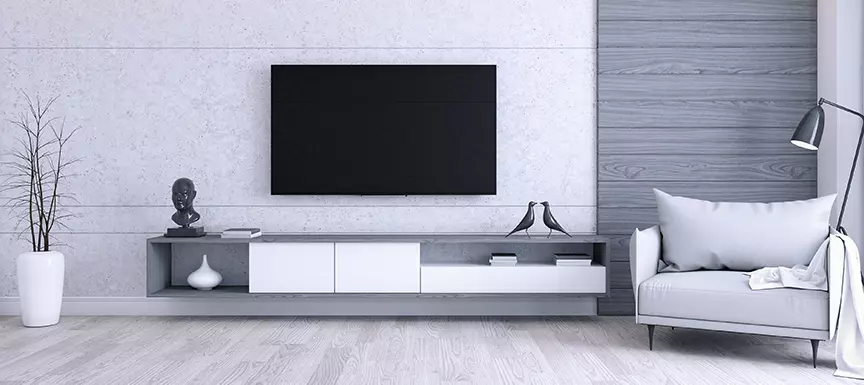 تی وی وال مینیمال و سادهMinimal and simple TV wall