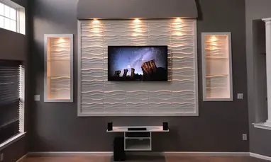 ال ای دی در طراحی تی وی وال شیک و سادهLED in stylish and simple TV wall design